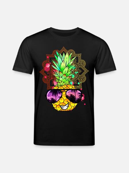 Pineapple Mandala - Stanley/Stella CREATOR Unisex Organic T-Shirt - black
