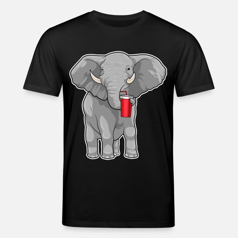 Elefant Trinkbecher - Stanley/Stella Unisex Bio-T-Shirt CREATOR  - Schwarz
