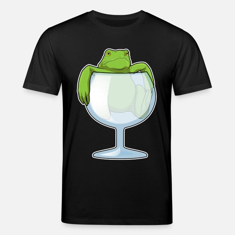 Frosch Weinglas - Stanley/Stella Unisex Bio-T-Shirt CREATOR - Schwarz