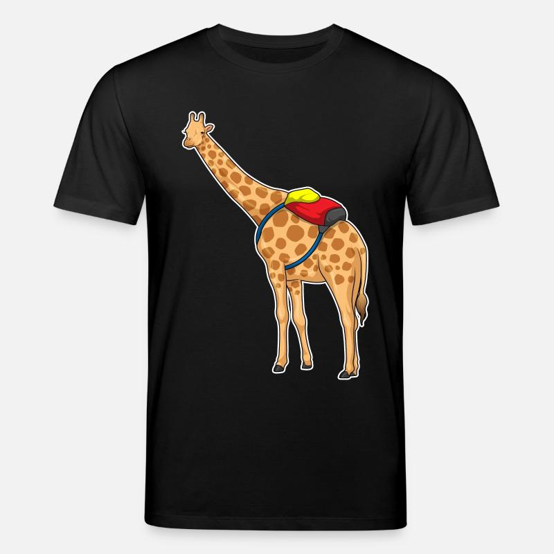 Giraffe Student Backpack School - Stanley/Stella CREATOR Unisex Organic T-Shirt - black