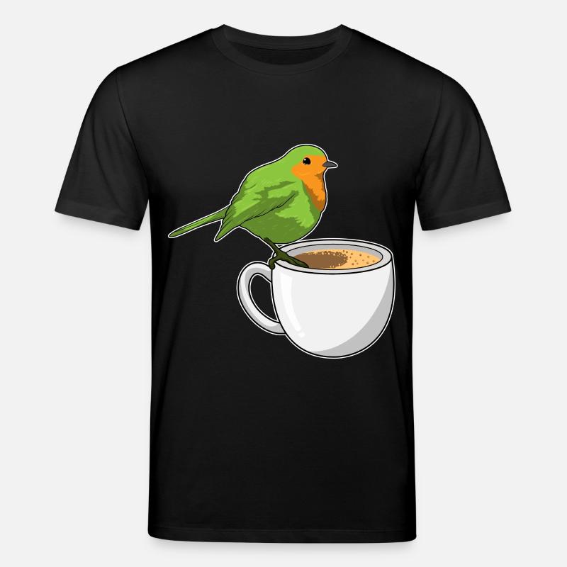 Vogel Kaffee Tasse - Stanley/Stella Unisex Bio-T-Shirt CREATOR  - Schwarz