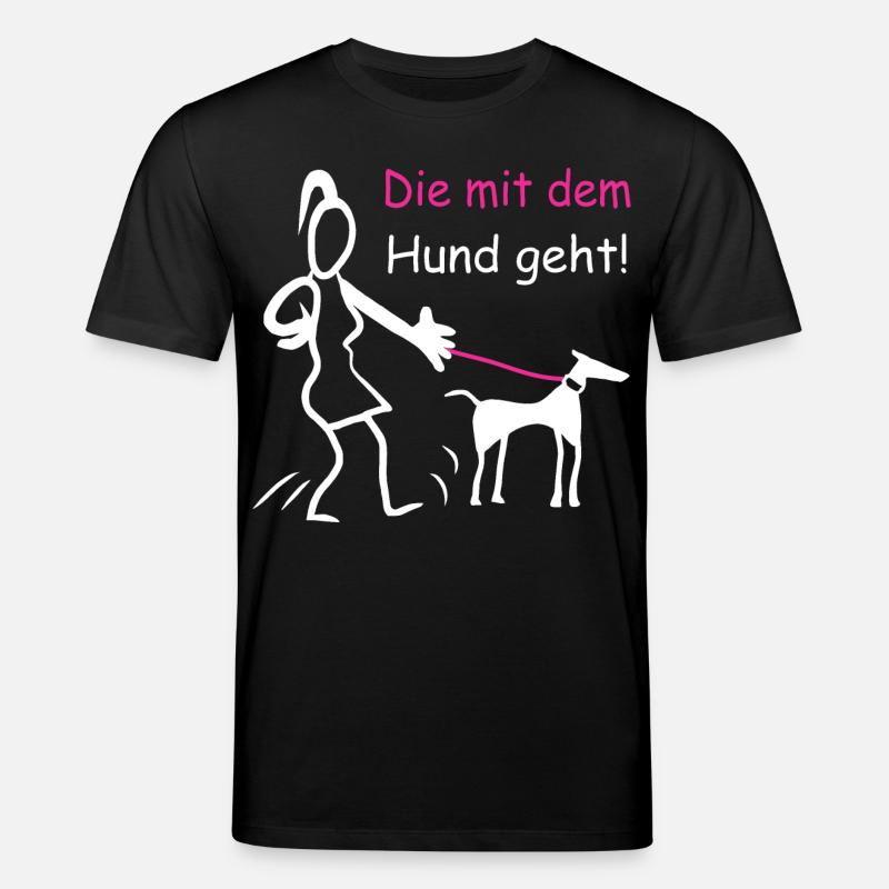 Die mit dem Hund geht ! - Stanley/Stella Unisex Bio-T-Shirt CREATOR  - Schwarz