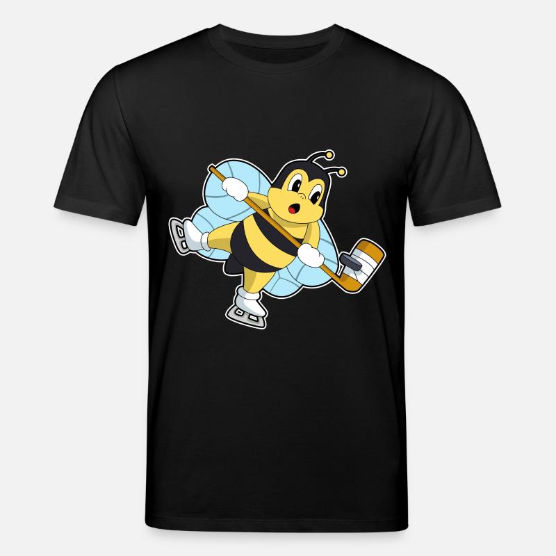Biene Eishockey Eishockeyschläger - Stanley/Stella Unisex Bio-T-Shirt CREATOR  - Schwarz