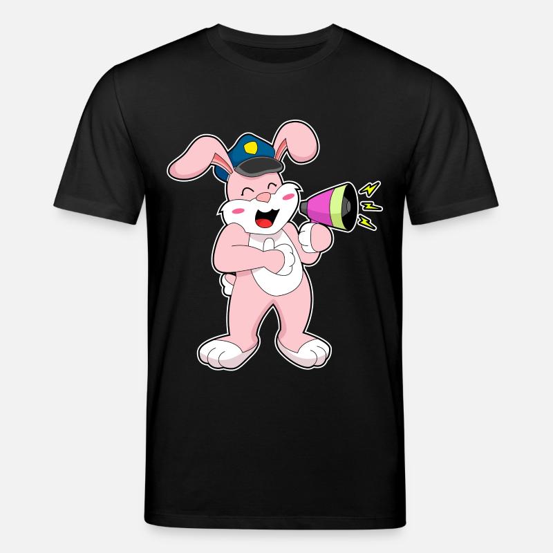 Rabbit Policier Microphone - T-shirt bio CREATOR Stanley/Stella Unisexe - noir