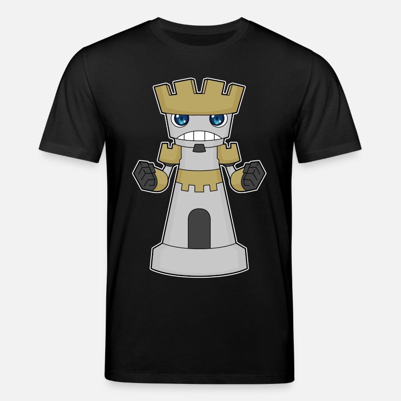 Schachfigur Turm Schach - Stanley/Stella Unisex Bio-T-Shirt CREATOR - Schwarz