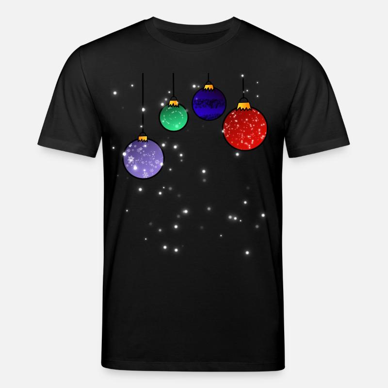 Christbaumkugeln mit Schneeflocken - Stanley/Stella Unisex Bio-T-Shirt CREATOR  - Schwarz