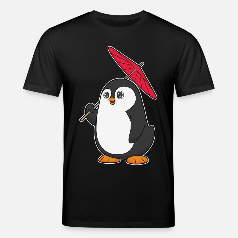 Pinguin Regenschirm - Stanley/Stella Unisex Bio-T-Shirt CREATOR  - Schwarz