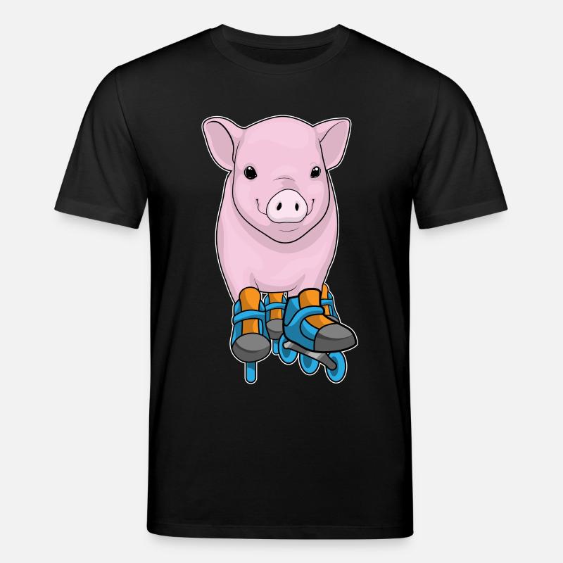 Schwein Inline skating Inline skates - Stanley/Stella Unisex Bio-T-Shirt CREATOR  - Schwarz