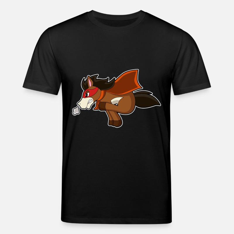 Pferd Superheld Umhang - Stanley/Stella Unisex Bio-T-Shirt CREATOR - Schwarz