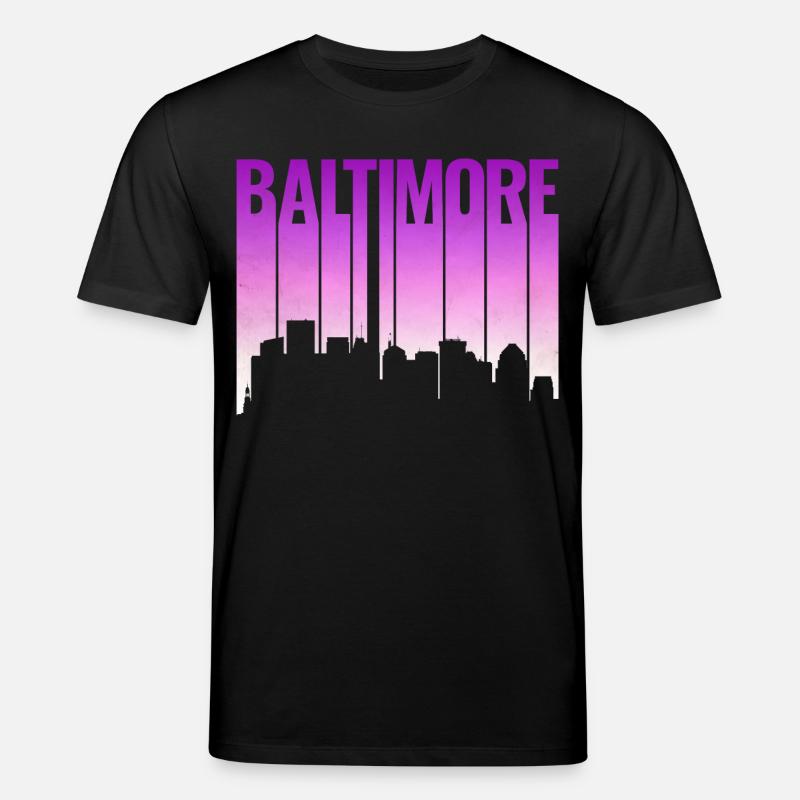 Baltimore Skyline Gradient - Stanley/Stella Unisex Bio-T-Shirt CREATOR  - Schwarz