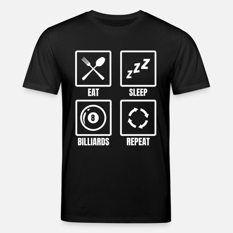 Manger Sleep Billard Répéter - T-shirt bio CREATOR Stanley/Stella Unisexe - noir