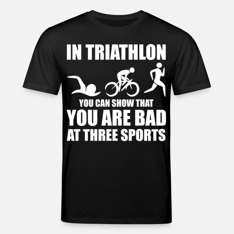Drôle de dicton de triathlète - T-shirt bio CREATOR Stanley/Stella Unisexe - noir