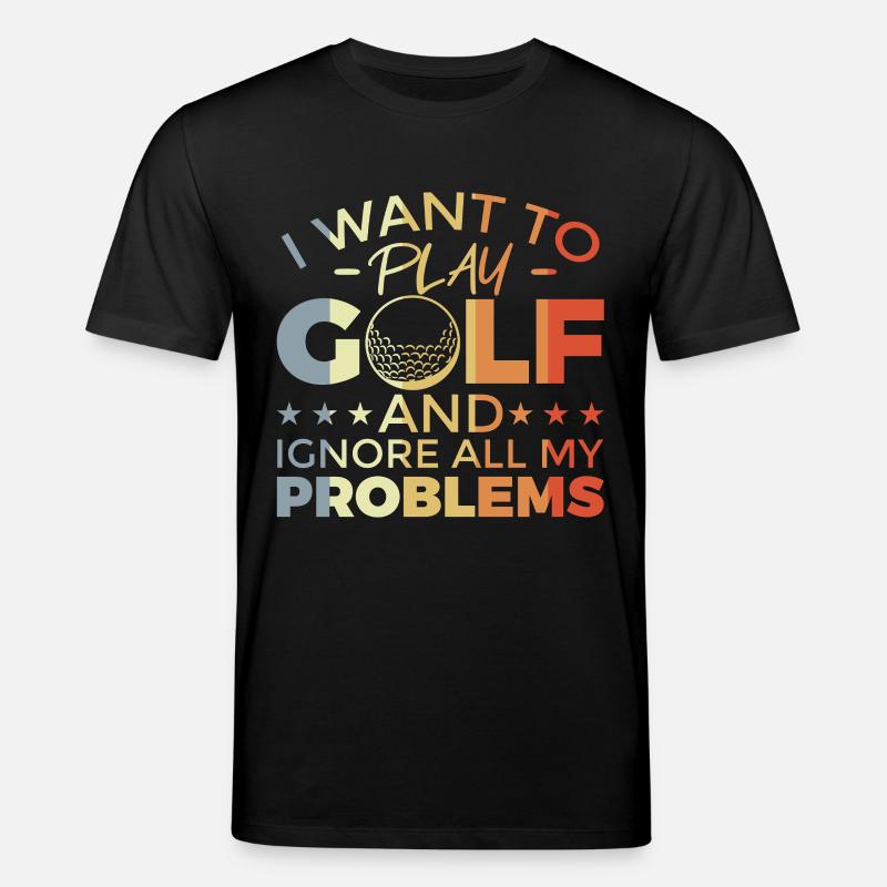 Drôle de dicton de golf - T-shirt bio CREATOR Stanley/Stella Unisexe - noir