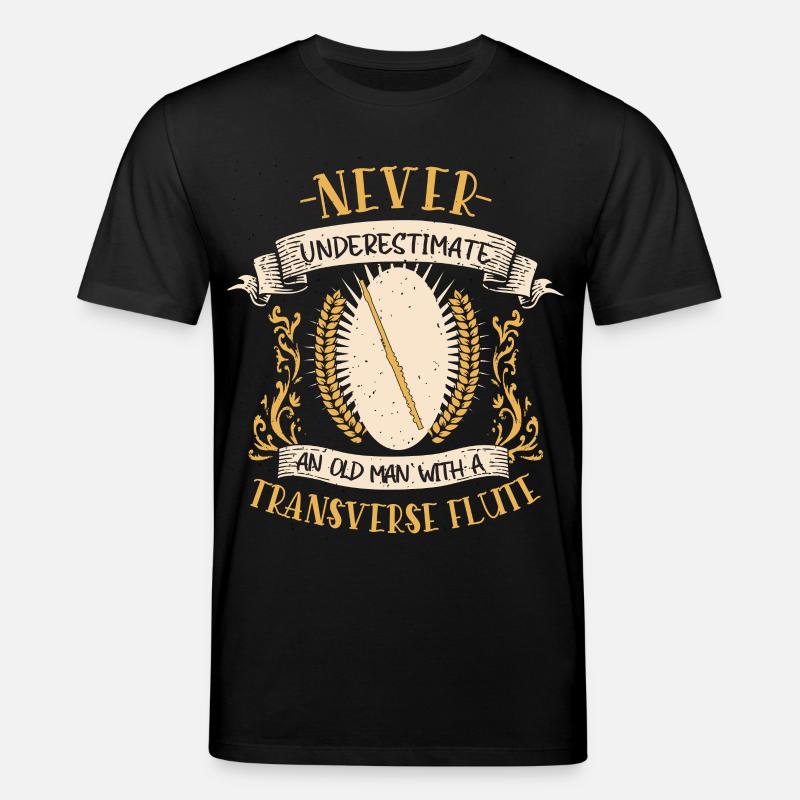 Querflöte Musiker Instrument Blasmusik Geschenk - Stanley/Stella Unisex Bio-T-Shirt CREATOR  - Schwarz