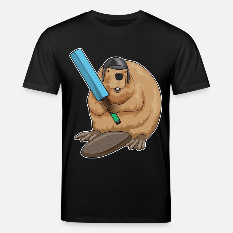 Beaver Cricket Cricket Bat - T-shirt bio CREATOR Stanley/Stella Unisexe - noir