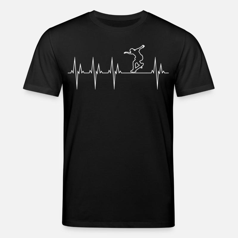 Skateboard électrocardiogramme ECG Skate Board - T-shirt bio CREATOR Stanley/Stella Unisexe - noir