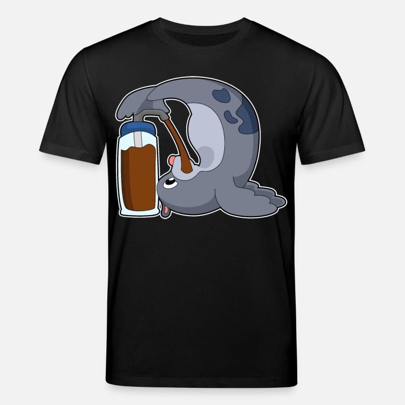 Café Seal - T-shirt bio CREATOR Stanley/Stella Unisexe - noir