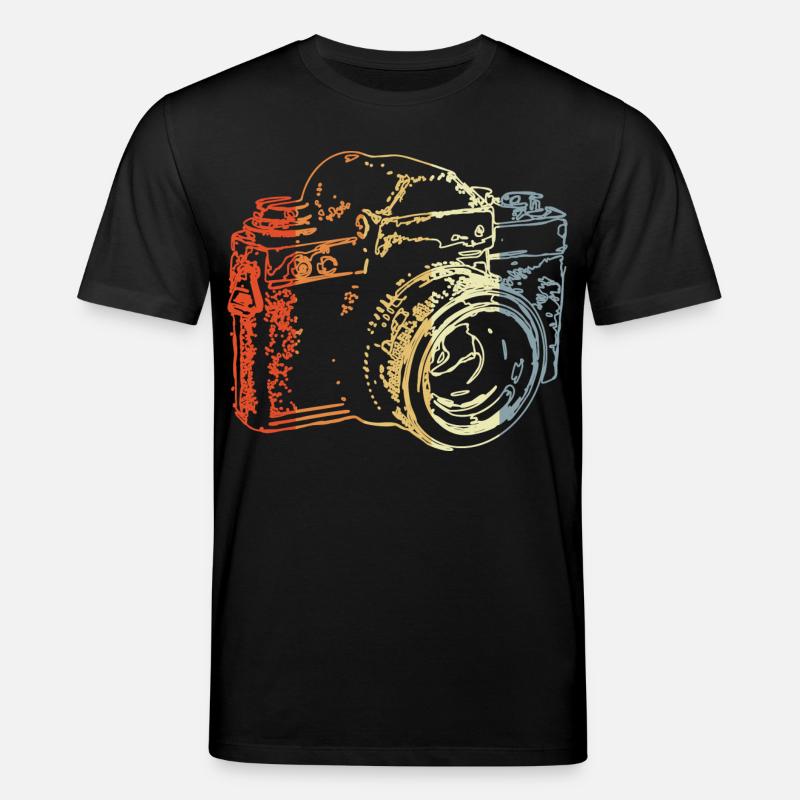Retro Analog Kamera Zeichnung - Stanley/Stella Unisex Bio-T-Shirt CREATOR - Schwarz