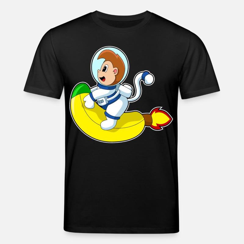 Monkey Banana Astronaute - T-shirt bio CREATOR Stanley/Stella Unisexe - noir