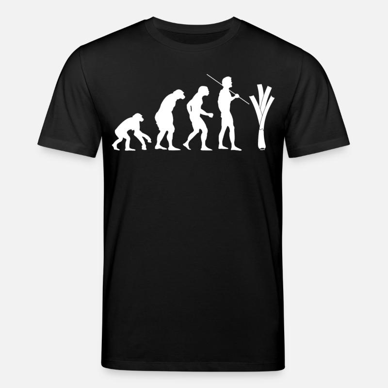 évolution du poireau (blanc) - T-shirt bio CREATOR Stanley/Stella Unisexe - noir