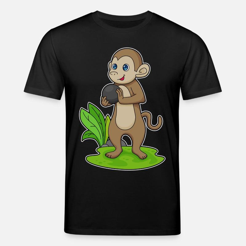 Affe Bowling Bowlingkugel - Stanley/Stella Unisex Bio-T-Shirt CREATOR - Schwarz