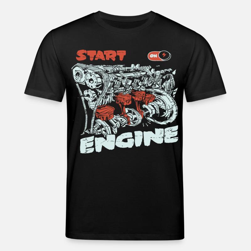 Start the engine, engine, engine - Stanley/Stella CREATOR Unisex Organic T-Shirt - black