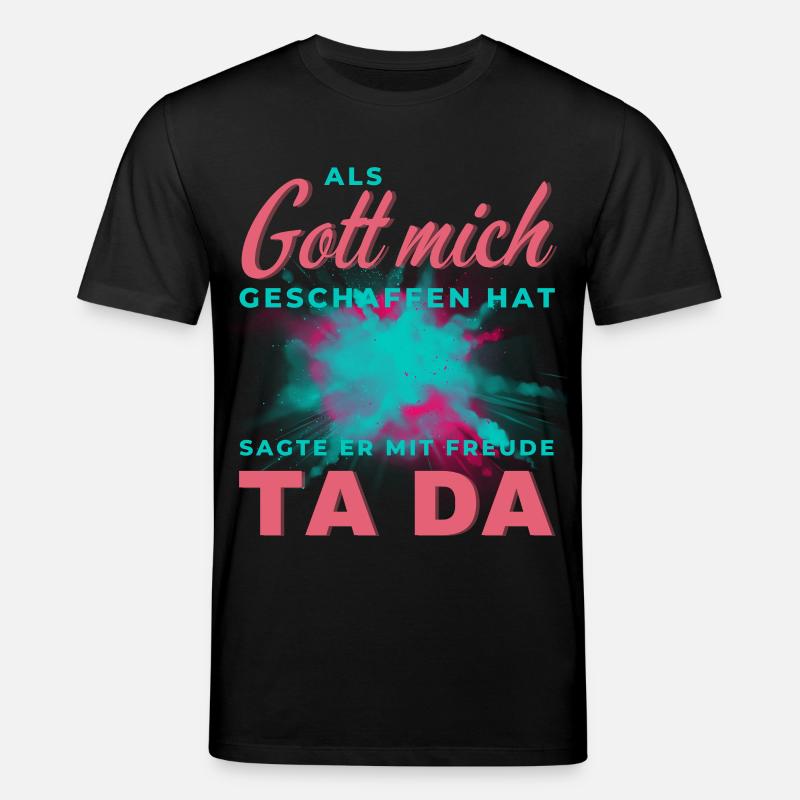 Bunter Schrift-Splash TA DA - Stanley/Stella Unisex Bio-T-Shirt CREATOR  - Schwarz