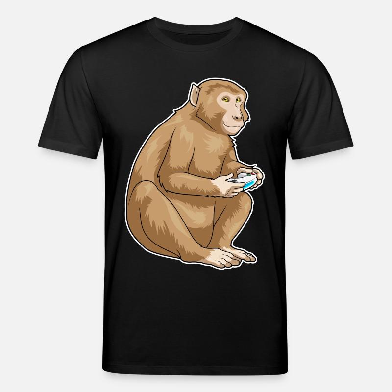 Affe Gamer Controller - Stanley/Stella Unisex Bio-T-Shirt CREATOR - Schwarz