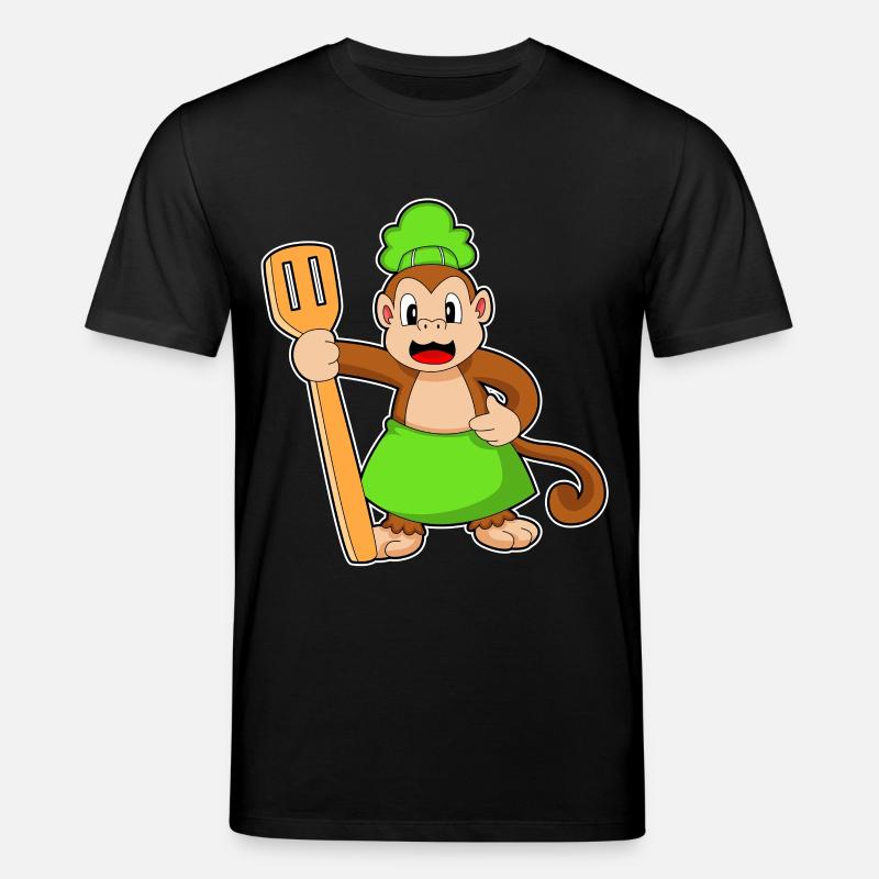 Affe Koch Pfannenwender - Stanley/Stella Unisex Bio-T-Shirt CREATOR  - Schwarz