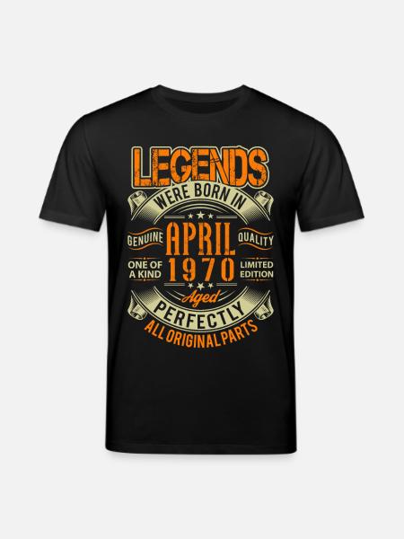 1970 April Birthday Legend - Stanley/Stella CREATOR Unisex Organic T-Shirt - black