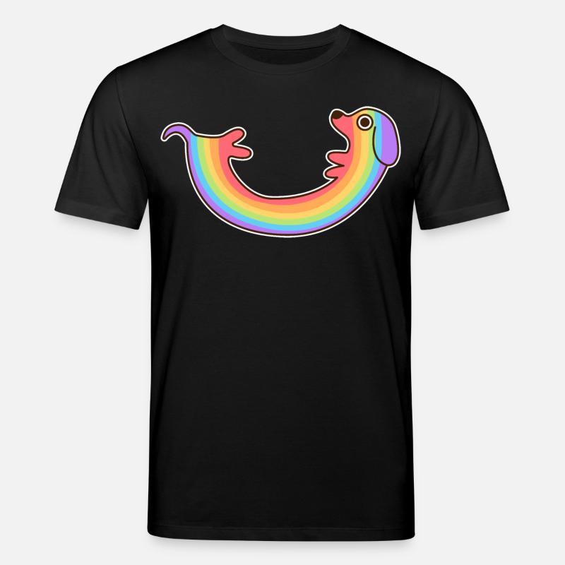 Regenbogenhund. Farbiger Hund. Regenbogenhund * - Stanley/Stella Unisex Bio-T-Shirt CREATOR - Schwarz
