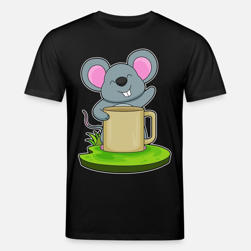 Maus Becher Kaffee - Stanley/Stella Unisex Bio-T-Shirt CREATOR  - Schwarz