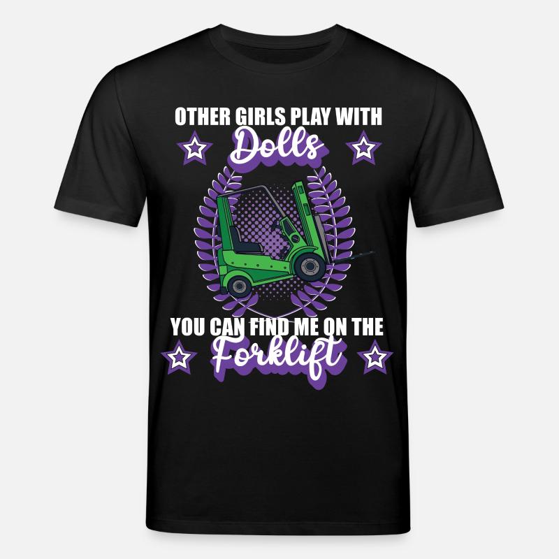 Gabelstapler Lageristin Forklift Logistik Beruf  - Stanley/Stella Unisex Bio-T-Shirt CREATOR  - Schwarz