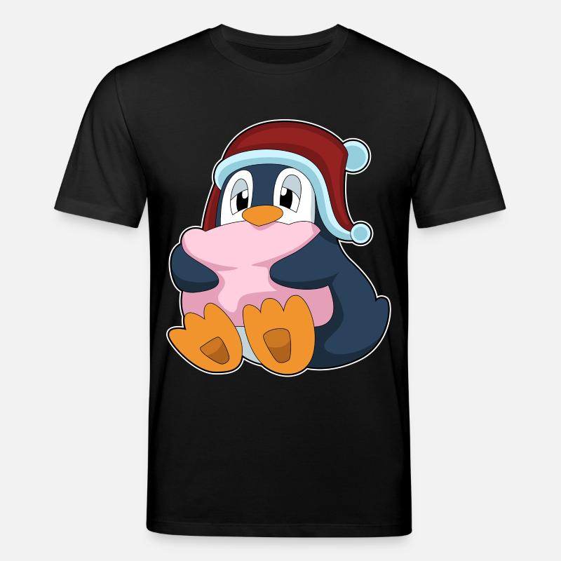 Oreiller de couchage pingouin - T-shirt bio CREATOR Stanley/Stella Unisexe - noir