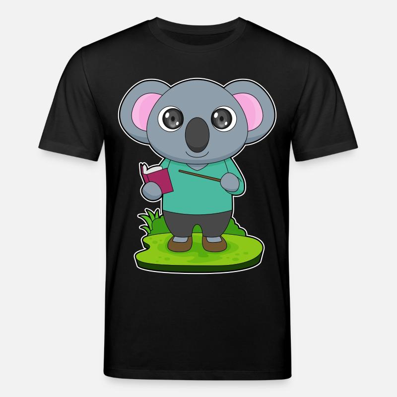 Koala Teacher Pointer - T-shirt bio CREATOR Stanley/Stella Unisexe - noir