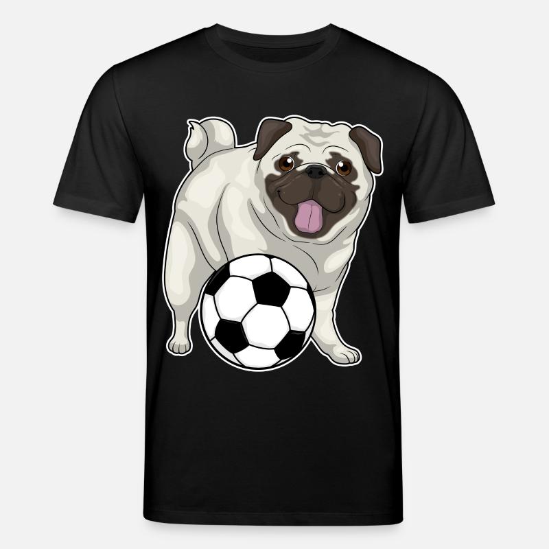 Pug Soccer Player Soccer - T-shirt bio CREATOR Stanley/Stella Unisexe - noir