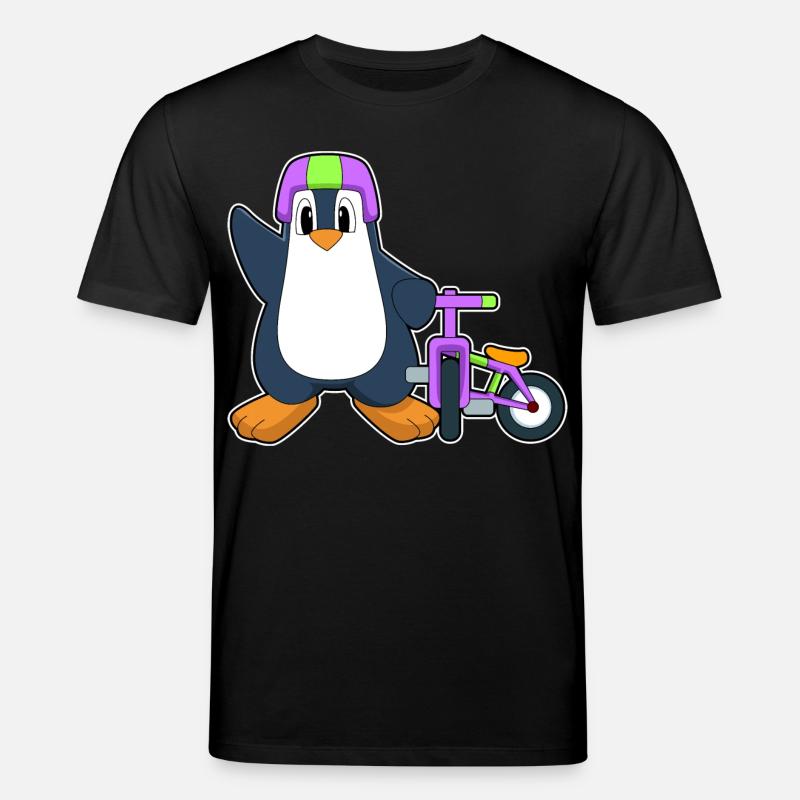 Vélo Pingouin - T-shirt bio CREATOR Stanley/Stella Unisexe - noir