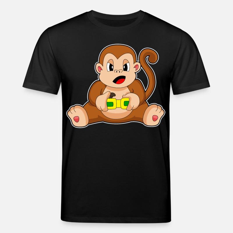 Contrôleur Monkey Gamer - T-shirt bio CREATOR Stanley/Stella Unisexe - noir