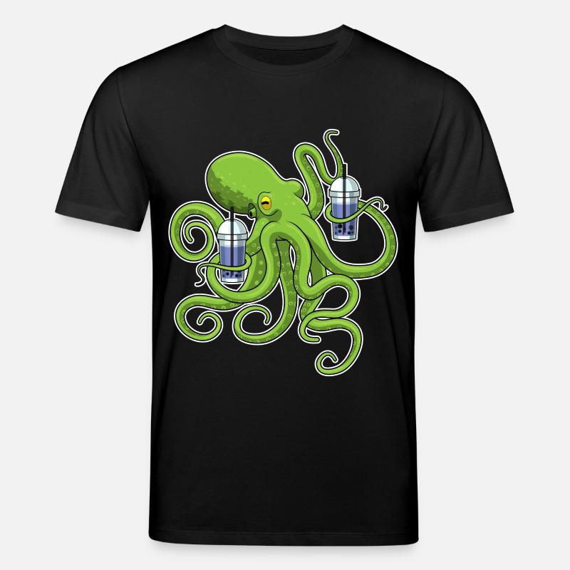 Krake Bubble tea - Stanley/Stella Unisex Bio-T-Shirt CREATOR - Schwarz