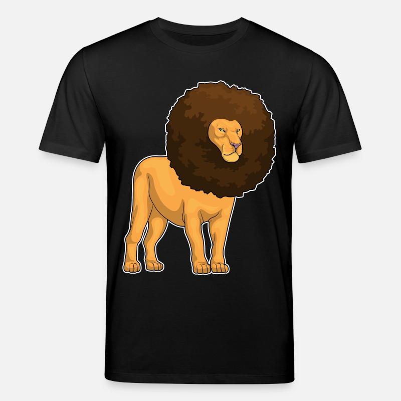Löwe Afro Haare - Stanley/Stella Unisex Bio-T-Shirt CREATOR  - Schwarz