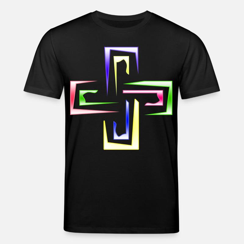 Neon Prism Frames abstraktes Logo - Stanley/Stella Unisex Bio-T-Shirt CREATOR  - Schwarz