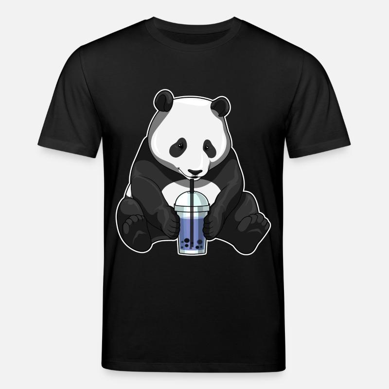 Panda Bubble Tea - Stanley/Stella Unisex Bio-T-Shirt CREATOR  - Schwarz