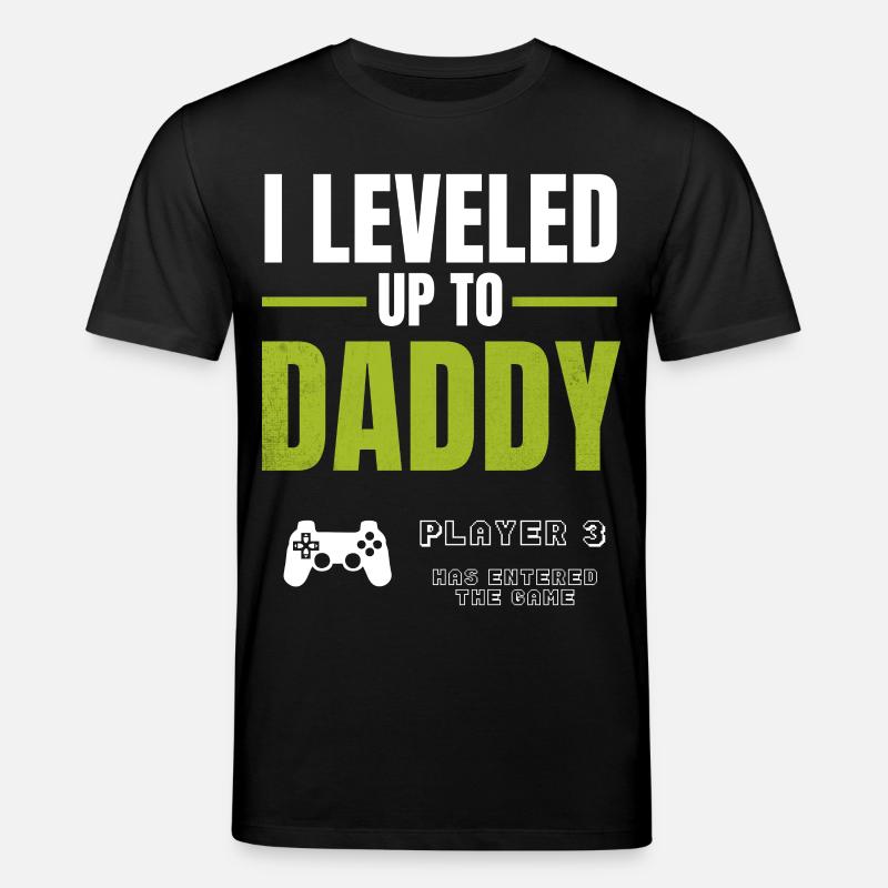 Level Up Daddy – Gamer Väterdesign - Stanley/Stella Unisex Bio-T-Shirt CREATOR  - Schwarz