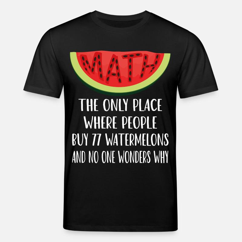 Mathématiques et pastèques amusants - T-shirt bio CREATOR Stanley/Stella Unisexe - noir