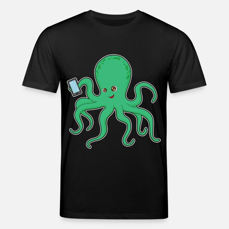 Octopus Mobile - Stanley/Stella CREATOR Unisex Organic T-Shirt - black