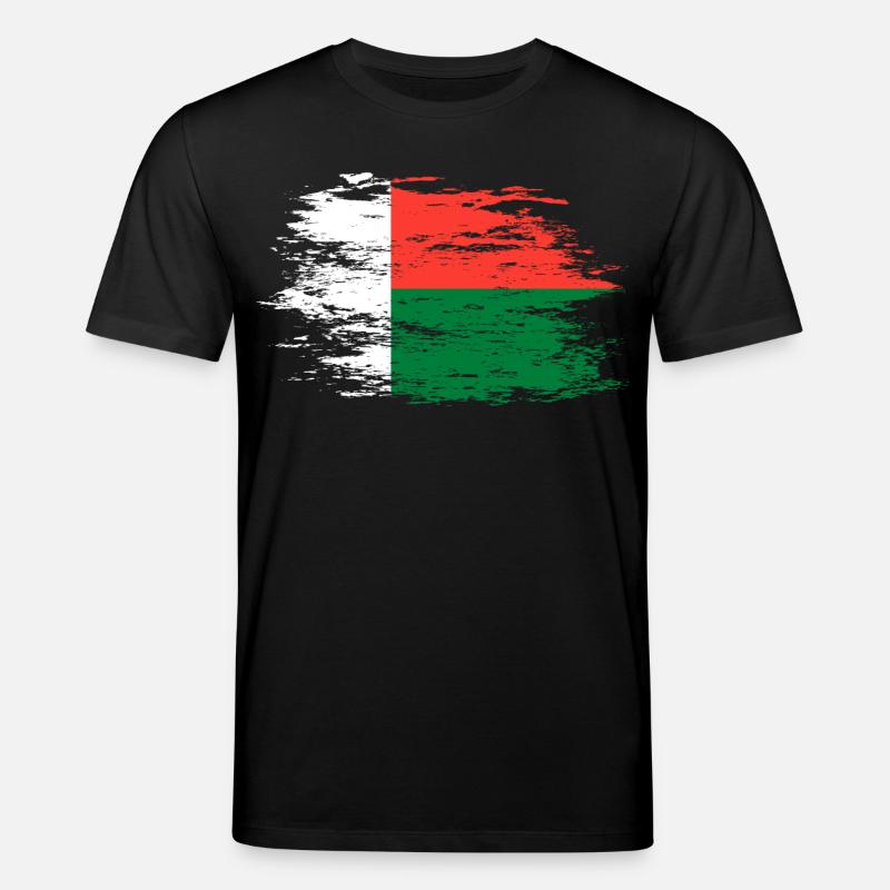 Madagaskar Flagge used - Stanley/Stella Unisex Bio-T-Shirt CREATOR - Schwarz