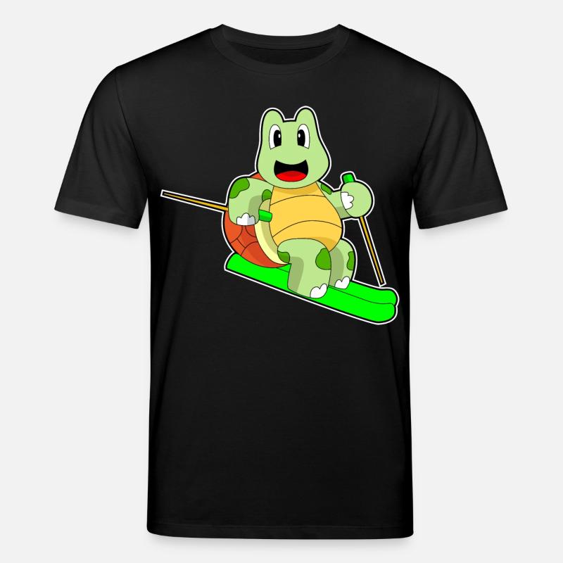 Turtle Skier Ski - T-shirt bio CREATOR Stanley/Stella Unisexe - noir