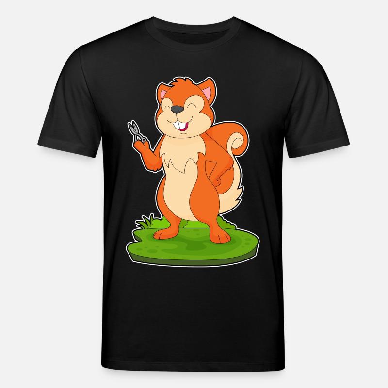 Écureuil Coiffeur Ciseaux - T-shirt bio CREATOR Stanley/Stella Unisexe - noir