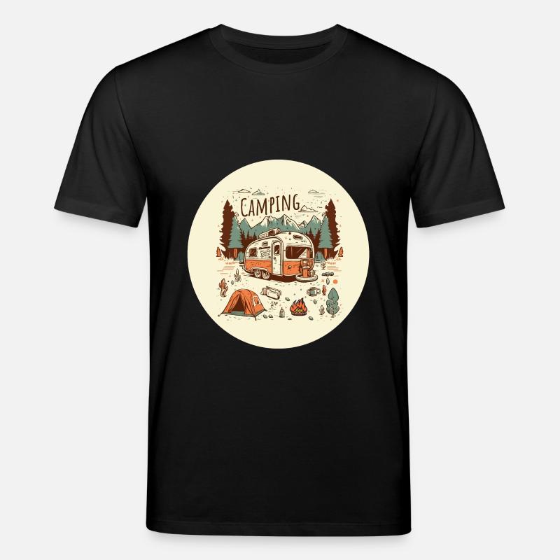Campingabenteuer mit Wohnmobil - Stanley/Stella Unisex Bio-T-Shirt CREATOR  - Schwarz