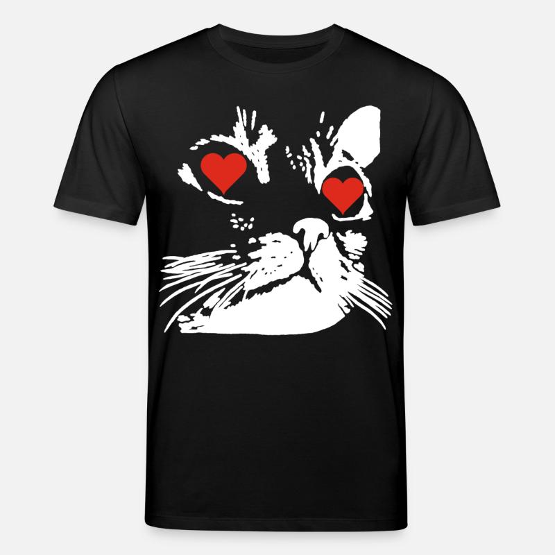Un amour de chat blanc - T-shirt bio CREATOR Stanley/Stella Unisexe - noir